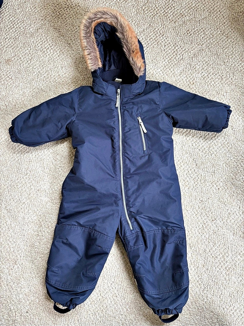 H&M Toddler Blue Hooded Snowsuit 18M